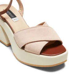 Fashion Fratelli Rossetti Suede Wedge Sandal | Peach