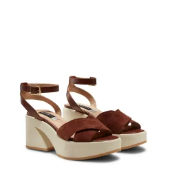 Cheap Fratelli Rossetti Suede Wedge Sandal | Cognac