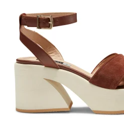 Cheap Fratelli Rossetti Suede Wedge Sandal | Cognac