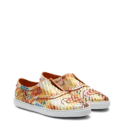 Outlet Fratelli Rossetti Embroidered Fabric Hobo Sport Sneakers | Sun yellow