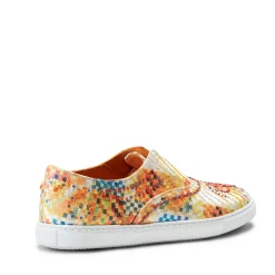 Outlet Fratelli Rossetti Embroidered Fabric Hobo Sport Sneakers | Sun yellow