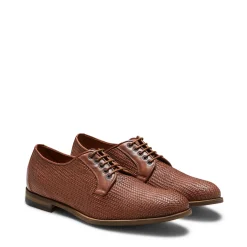 Flash Sale Fratelli Rossetti Woven Leather Lace-up Shoe | Tobacco Brown