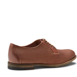 Flash Sale Fratelli Rossetti Woven Leather Lace-up Shoe | Tobacco Brown